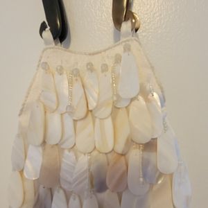 White Shell Evening Purse